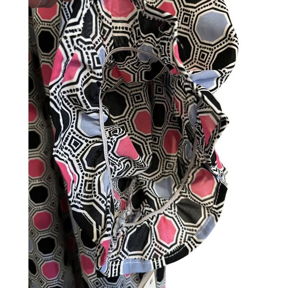 Ruby RD Woman 3XL XXXL Polka Dot Ruffled Sleeve & Collar Top Pink Blue Black NWT - Picture 5 of 12